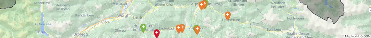 Map view for Pharmacies emergency services nearby Jochberg (Kitzbühel, Tirol)
